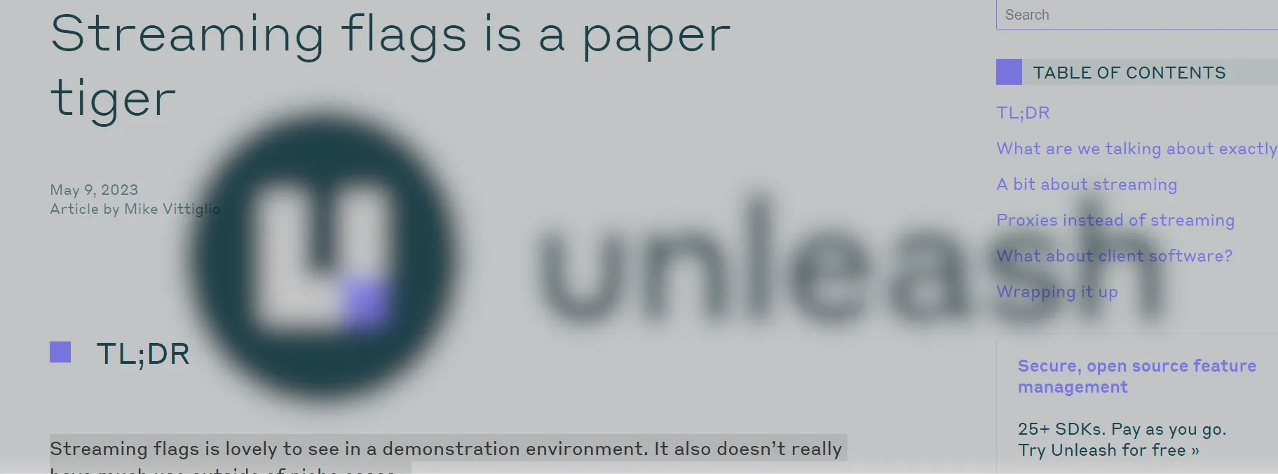 Streaming flags is a paper tiger